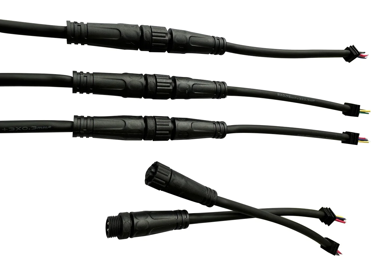 Custom IP67 Waterproof M12 Male Female Connectors for LED Billboards Neon Signs Solar Panel Engineering Applications