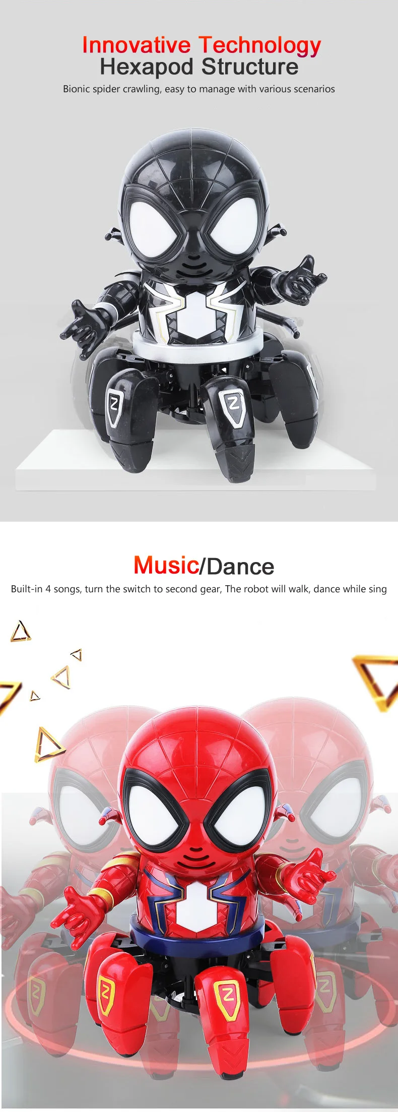 Newest Model Funny Hexapod Spider Hero Electric Dancing Robots Dancing  Light Music Toy - Buy Electric Dancing Robots,Dancing Light Music  Toy,Dancing Robot Product on 