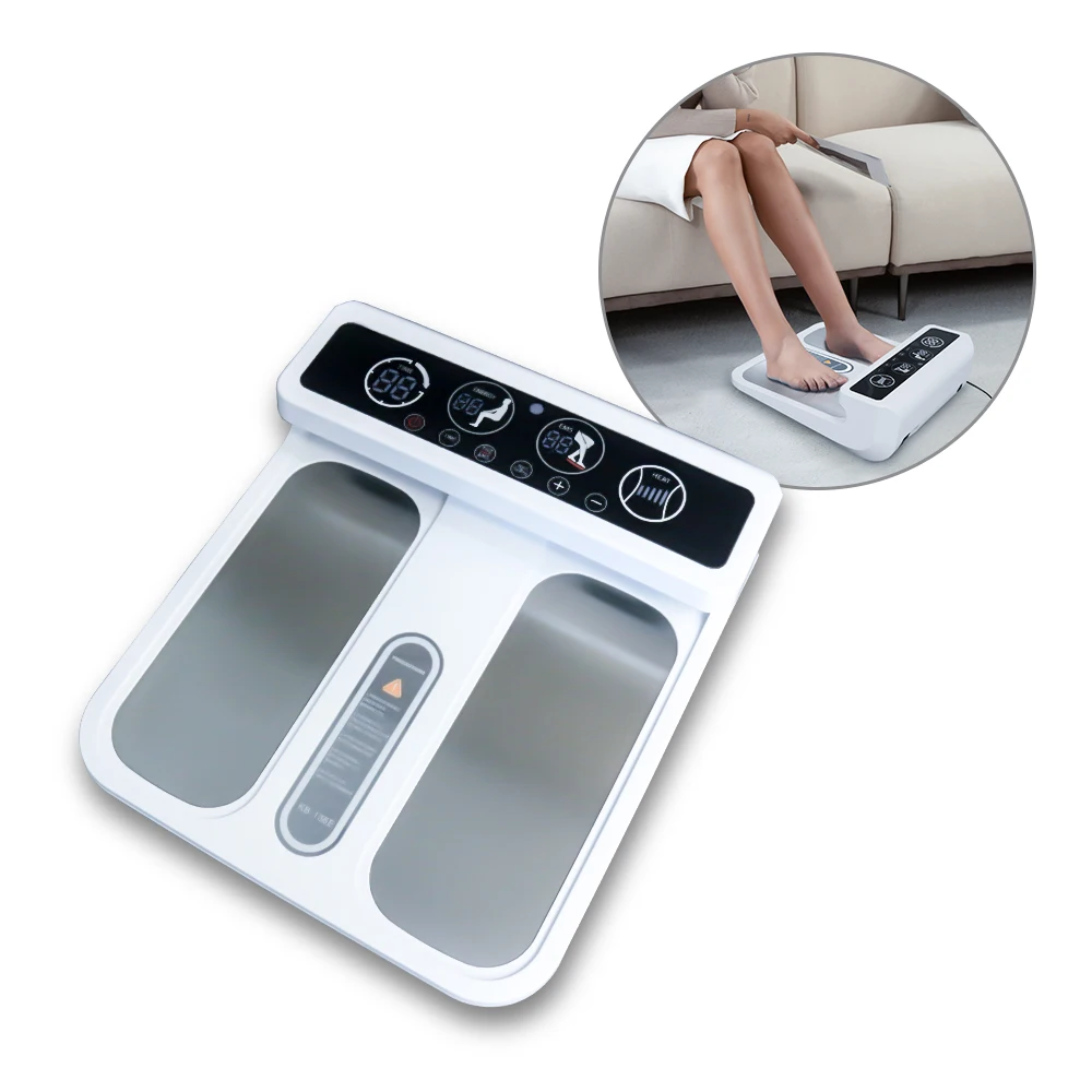 2026 Best Selling Heated 2 in 1 Warm Vibrating Equipment Vibration EMS Foot Massager with Remote Control for Foot