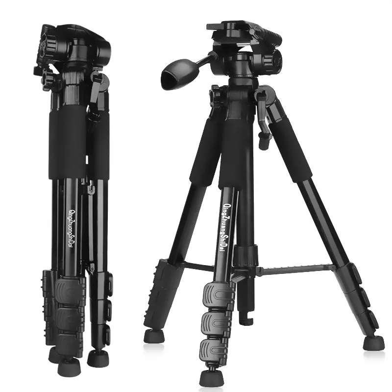 QZSD Q111S Video DSLR Digital Camera Tripod Portable Light Weight Professional Photography Tripod Stand for Travelling
