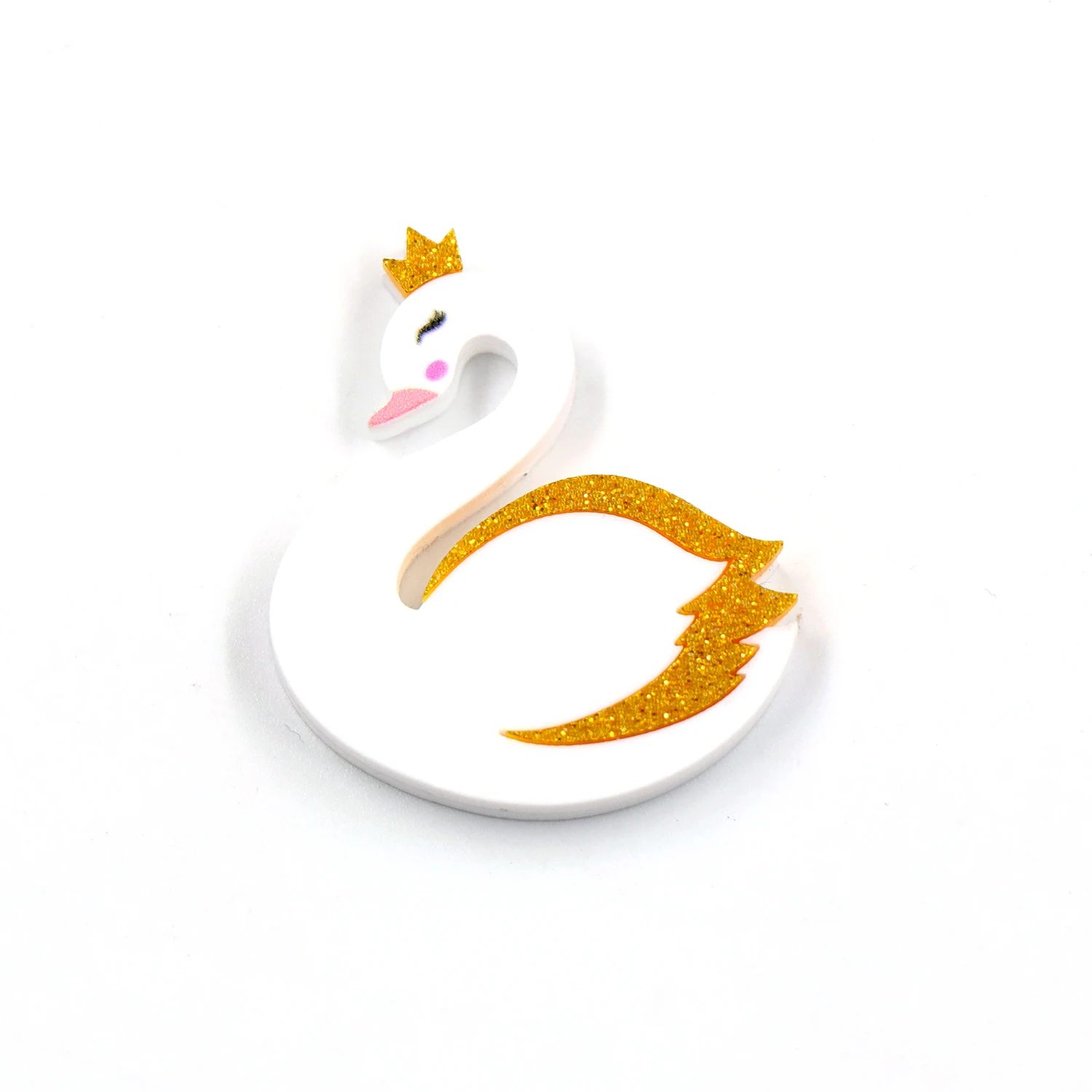 2024 Best Selling Summer Women's Acrylic Coat Brooch Beautiful Swan Series Handmade High Quality Accessory Custom Inlay Free