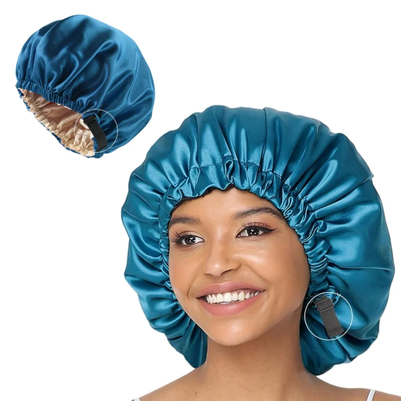 Satin Sleep Cap for Hair Protection Double Satin Bonnet Adjustable