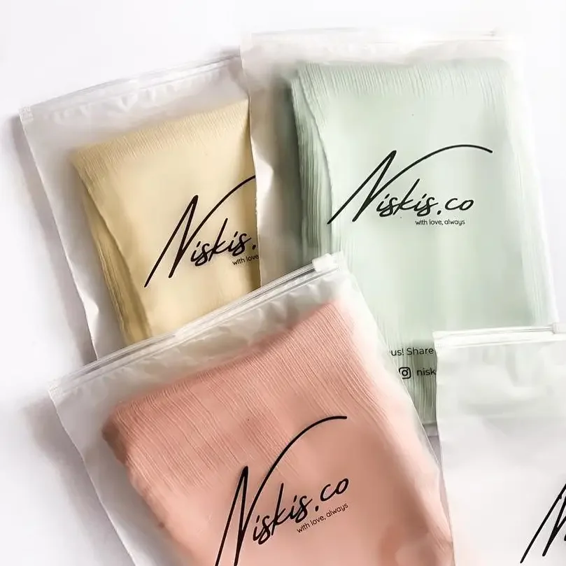 Degradable Custom Printing Plastic Frosted Zipper Bag Clothing Packaging Plastic Ziplock Bag