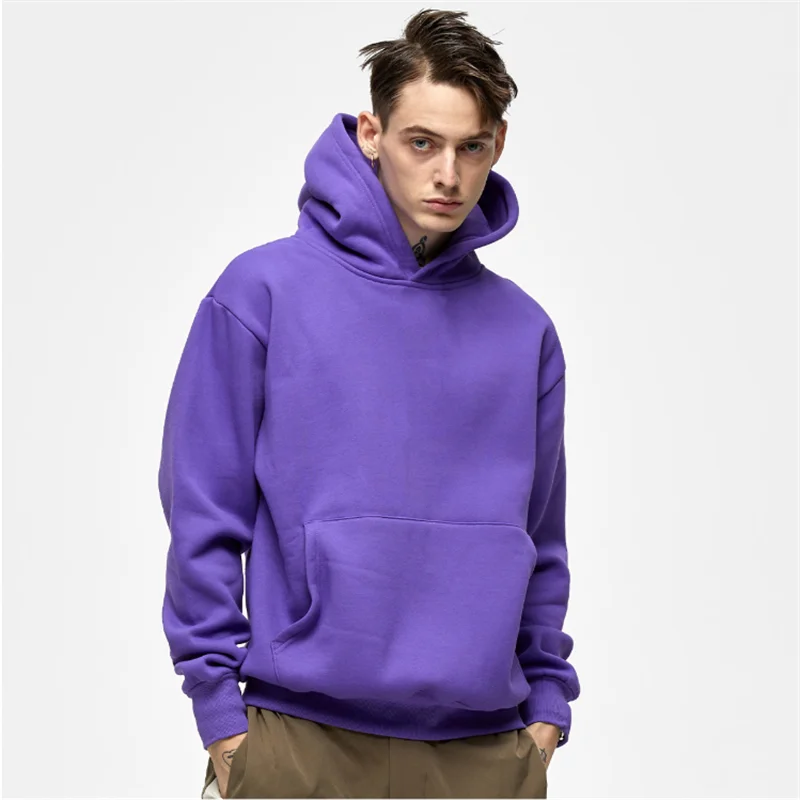 Hd463 Wholesale 380g Thick High Quality Men's Plain Hoodie Customized ...