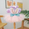 Pink and purple rabbit gauze skirt