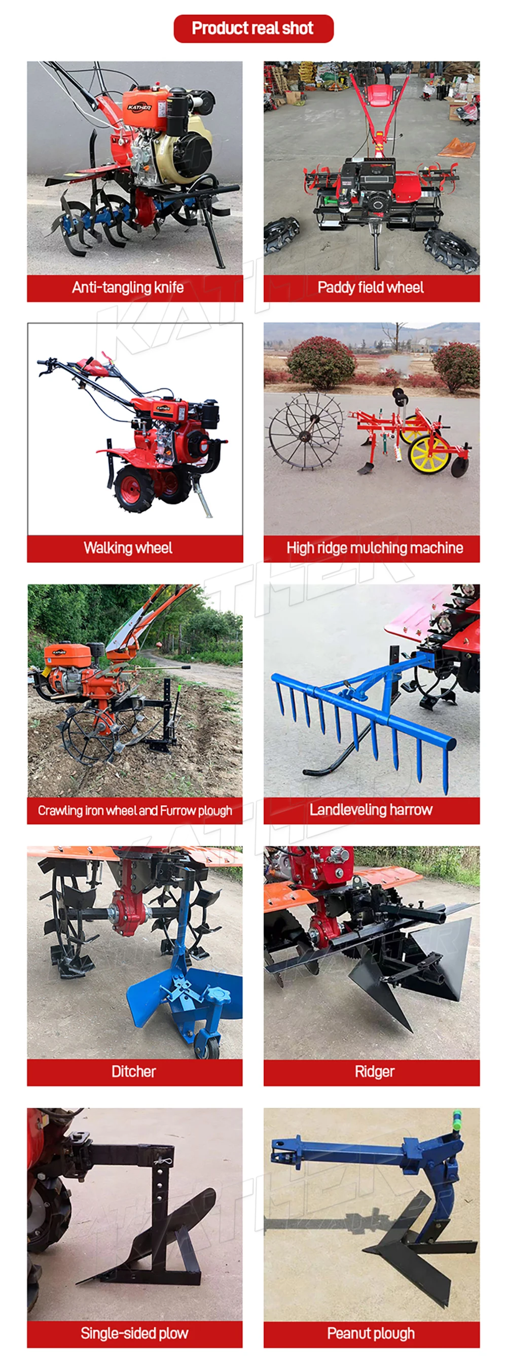 product agriculture machinery planter seeder cultivator tiller rotary tractor spare parts paddy field weeding wheel for farm equipment-4