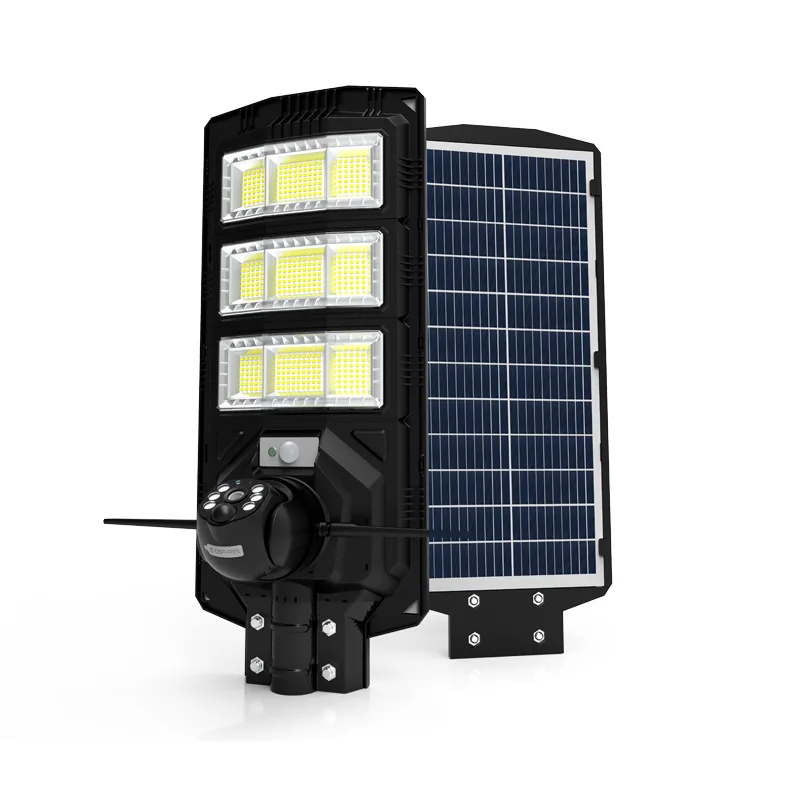 Project Outdoor Solar Wireless Wifi Street Light 300W Manufacturers Ip65 Waterproof All in One Solar With Security Camera