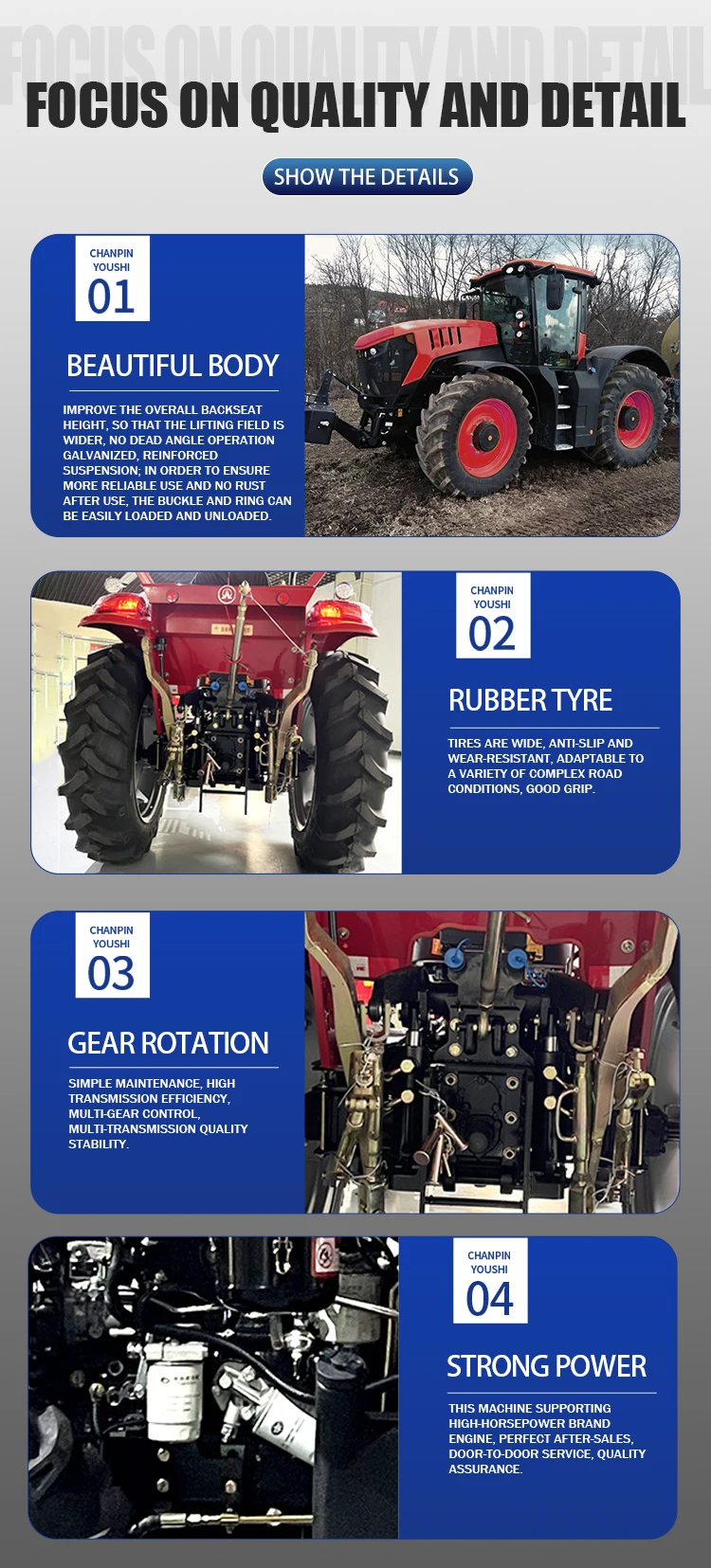 Factory Machinery Farming Tractor Small Tractor De Agricultura Mini