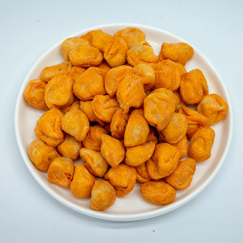 Hot Sell Chili Plum-shaped Roasted Peanut Crackers Spicy Crunchy Coated Peanuts Snacks manufacture