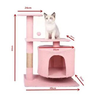 Cat climbing tower custom factory designer wholesale Cat Tree Tower Scratching Post with House Bed Platform