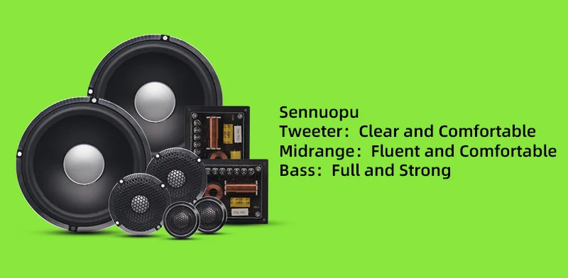 Sennuopu Sk-8 Audio Car 3 Way Speaker 2 Inch Tweeter  Inch Midrange Bass  Woofer 