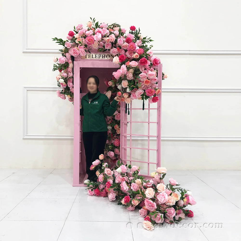 GNW романтические бледно-желтые розы Искусственные Свадебные украшения Превосходное качество шелковые декоративные розы фоновая стена