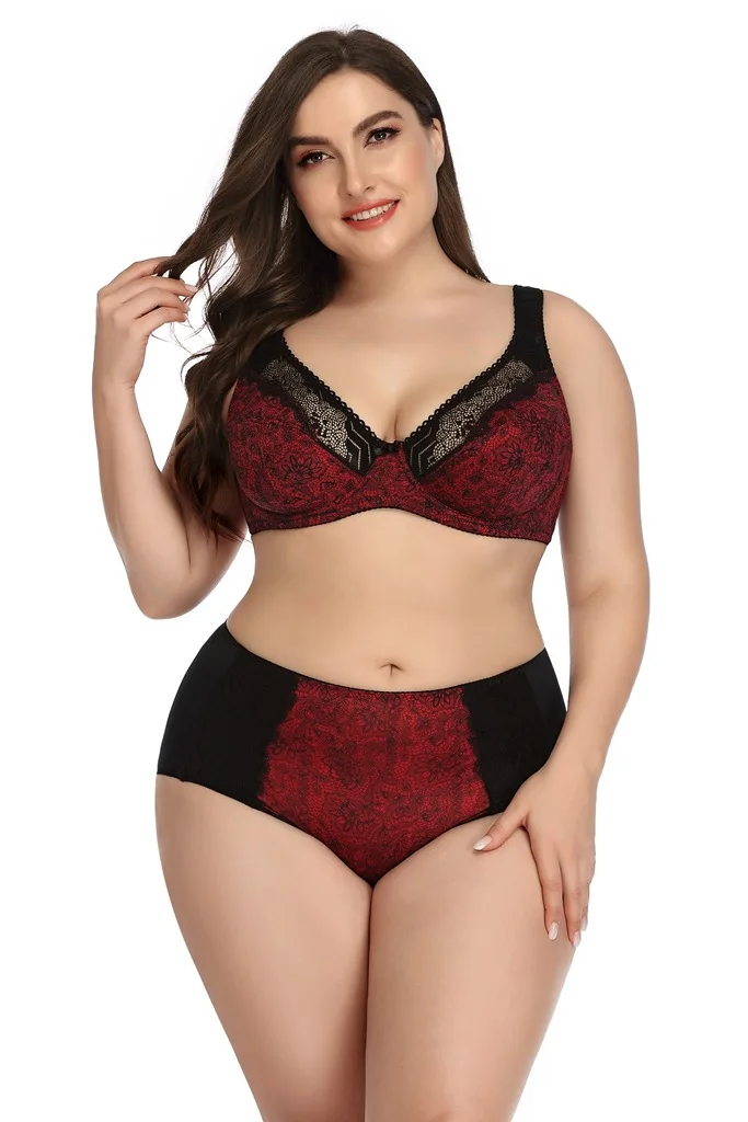 Plus-Size Two-Piece Bra Set, 38/85D-46/105D (193) product reference view 6