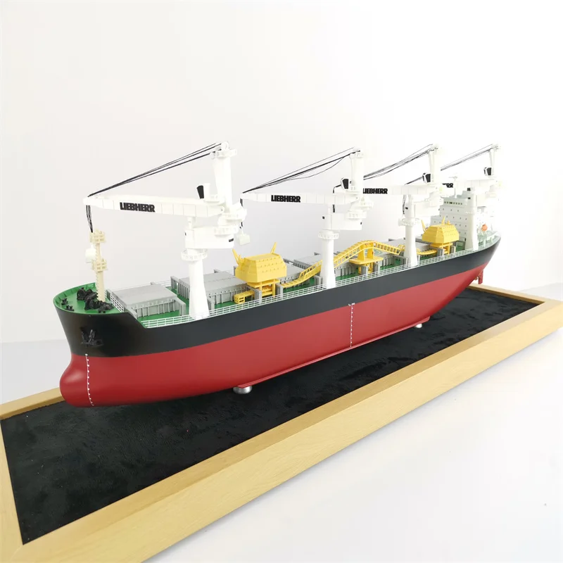 【A】Customized 65cm Plastic Bulk Cargo Ship Model for Factory Logistics Novelty Gifts