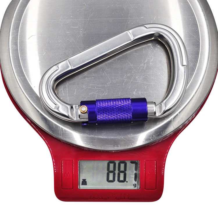 
 Оптовая продажа, 25KN наружные алюминиевые карабиновые крючки с логотипом на заказ  