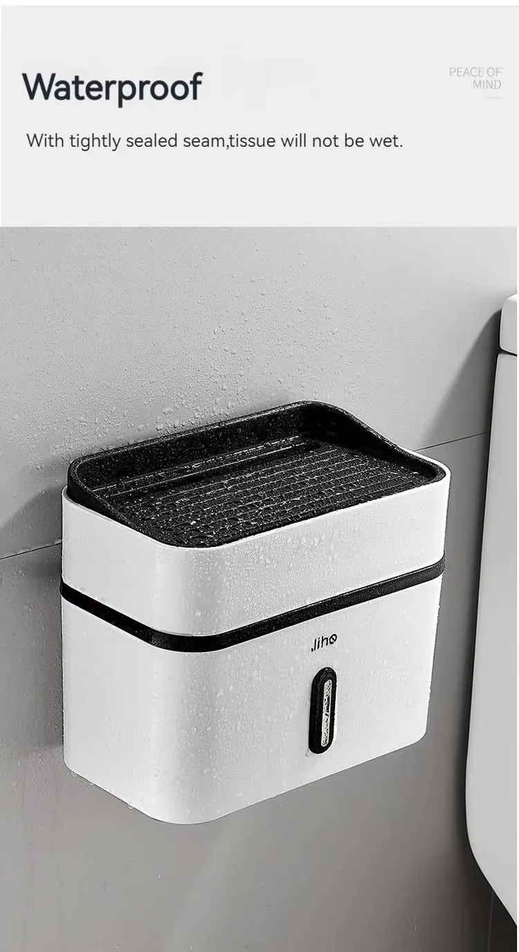 Double Layer Wall-Mounted Tissue Box Holder Plastic Facial Dinning Table Cover for Toilets supplier