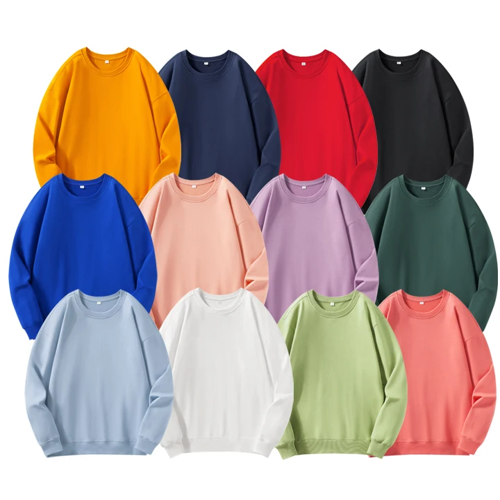 2025 Factory Direct Bulk Blank Sweaters Men'S Sweatshirt Plain 3D Puff Printing Logo Customized Knit Oversized Mens Sweatshirt