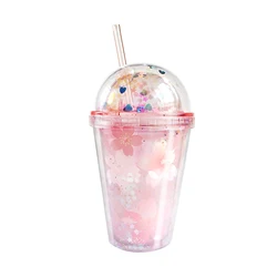 Girlwill вишневый цвет Двойная Стенка купольные крышки пластиковые чашки производитель напитков стакан кружки Mholesale Пользовательский логотип