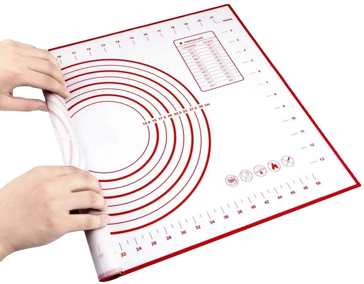 Tapete Silicona Reposteria Alfombrilla De Silicona Para Repostería 50x40 Cm - Antiadherente, Resistente Al Calor (-40