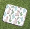 Pastoral seamless alpaca & cactus succulent repeated print