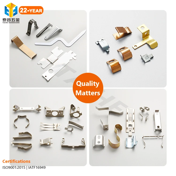 Custom Made OEM Design Precision Stamping Sheet Metal Parts Stainless Carbon Steel Brass Copper Small Flat Leaf Spring Clips