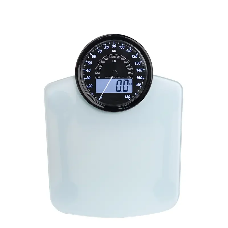 Balance de Salle de Bains Électronique en Verre Affichage à Double Aiguille Numérique 180 kg AAA OEM