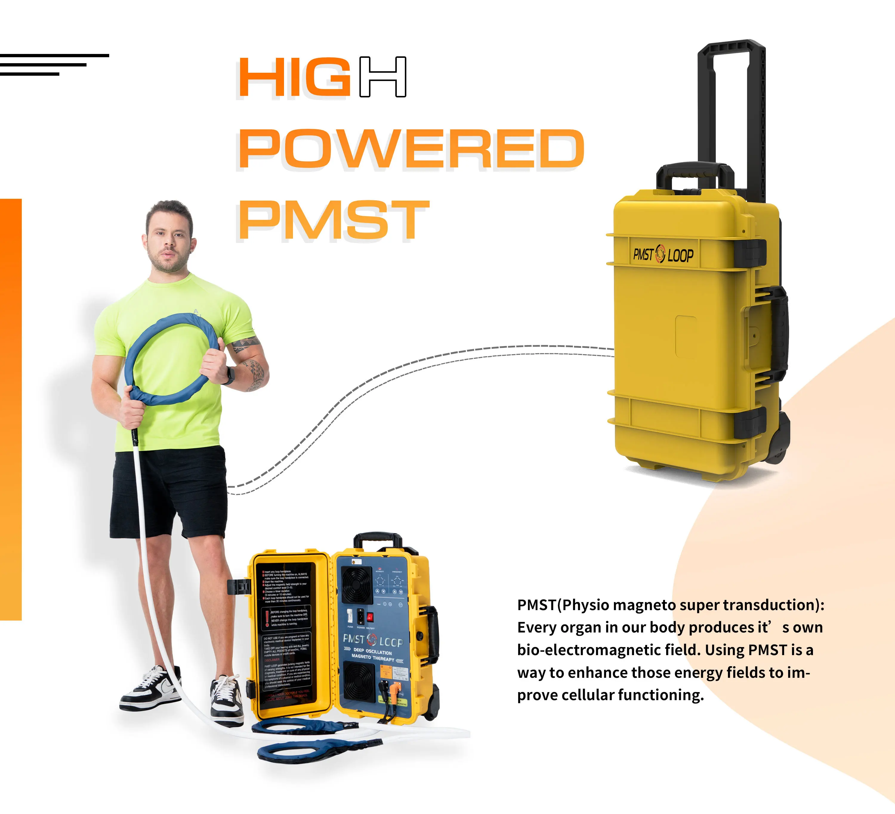 Portable Pemf Therapy Device Pmst Loop Human Pain Relief