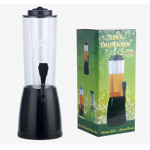 プラスチック製ドラフトビールタワー 3L 卓上ビールディスペンサー
