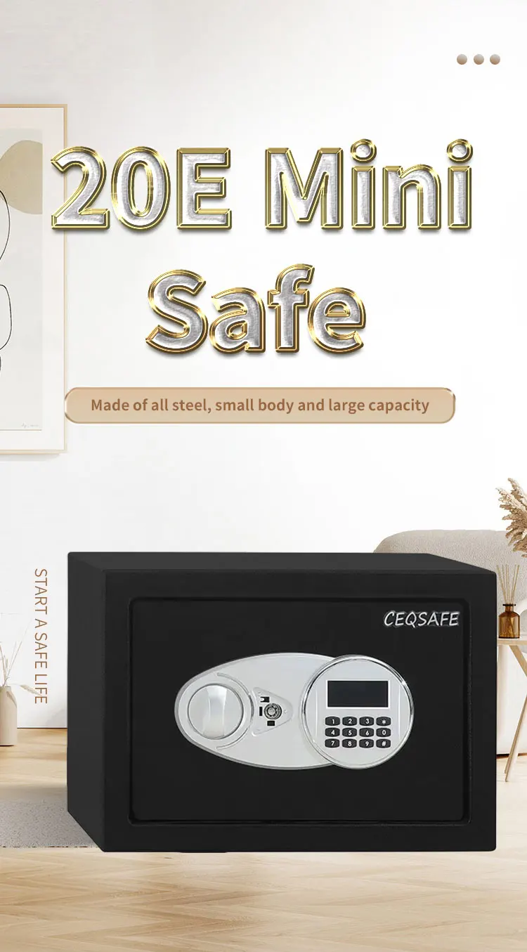 CEQSAFE Classic Electronic Digital Password Code Home Mini Safe Small Safe Box details