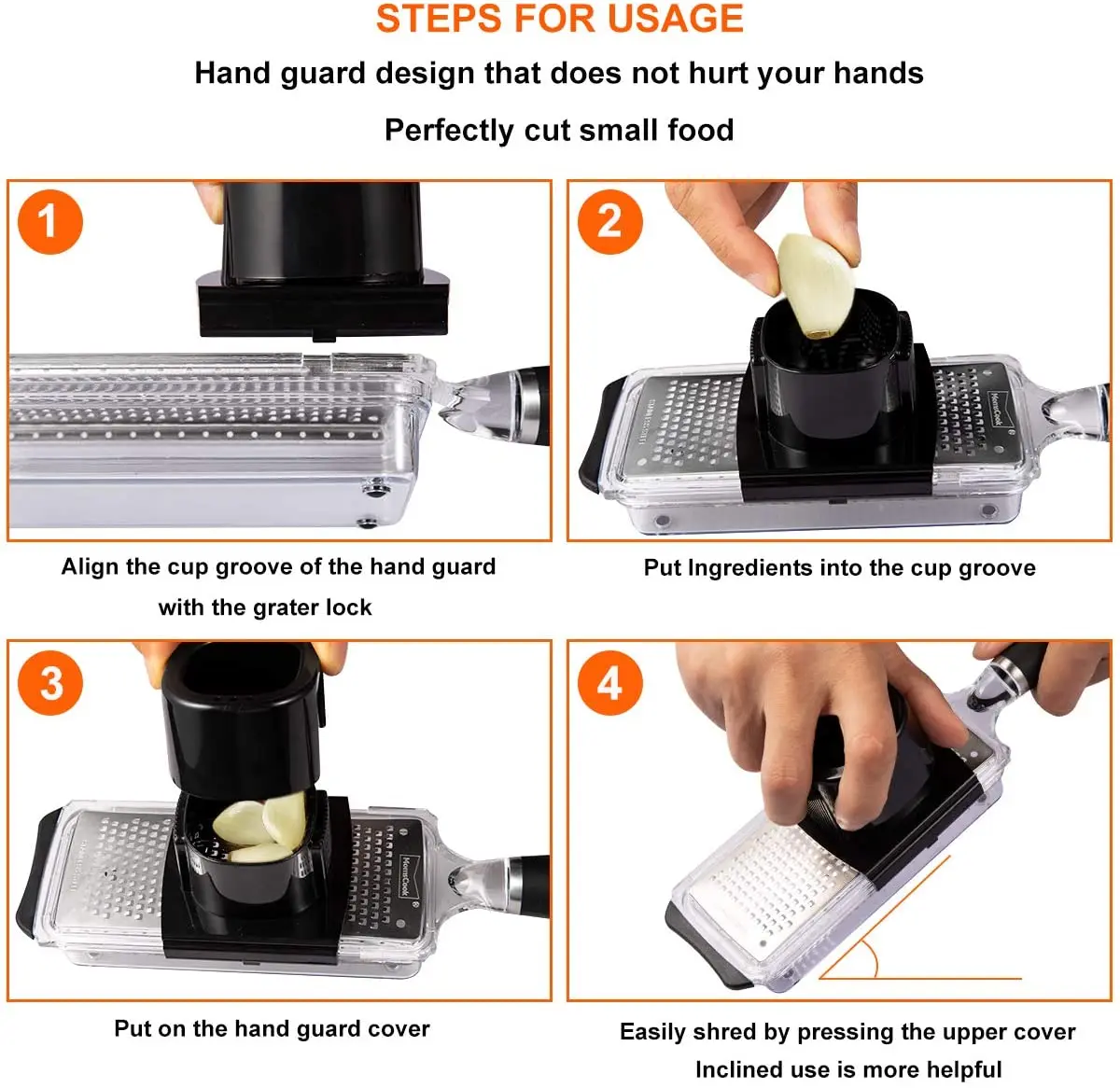 Ginger Grater Tool Cheese Grater with Handle Lemon Zester with Catcher  Mini Grater with Container Nutmeg Grinder Kitchen Tools