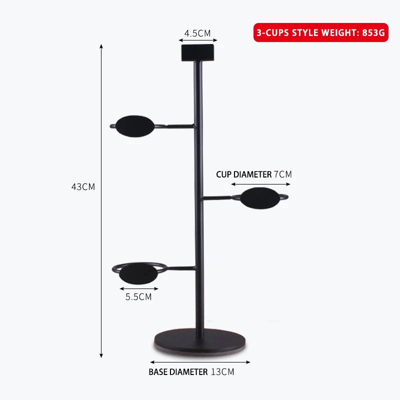 Iron Coffee Cup Holder Storage for Coffee Cup Counter Metal Display Stand Home Milk Tea Shop supplier