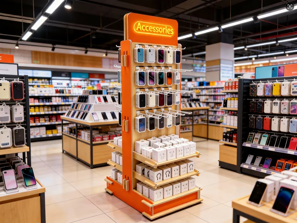 カスタム穿孔式木製ボードディスプレイラック・ペグボード・金属／木製／アクリル製ブティック／小売店向けブランド化マーチャンダイジングユニット Apache