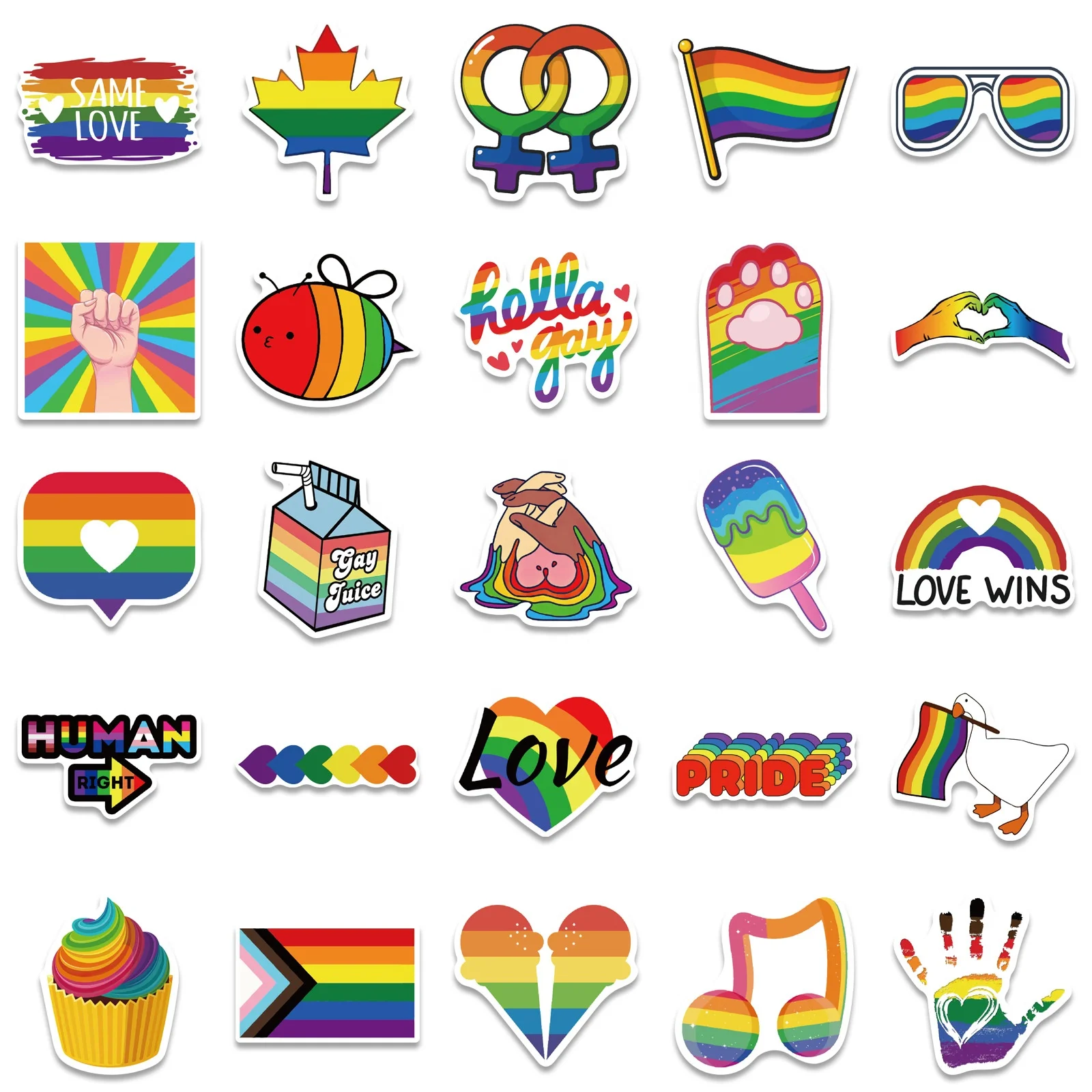 SICOHOME Gay Pride Gift Stickers For LGBTQ Love Is Love Rainbow Pride...
