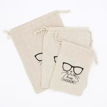 wholesale drawstring cotton muslin bags with printed logo