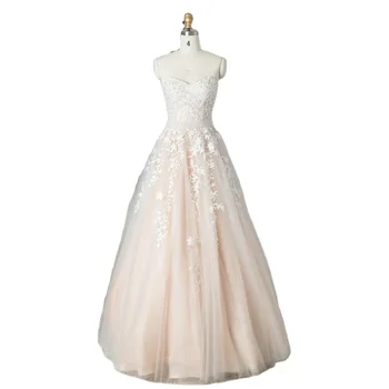 2022 new design embroidery sweetheart floor length ball gown 6 layer tulle glitter sexy bridal wedding dress