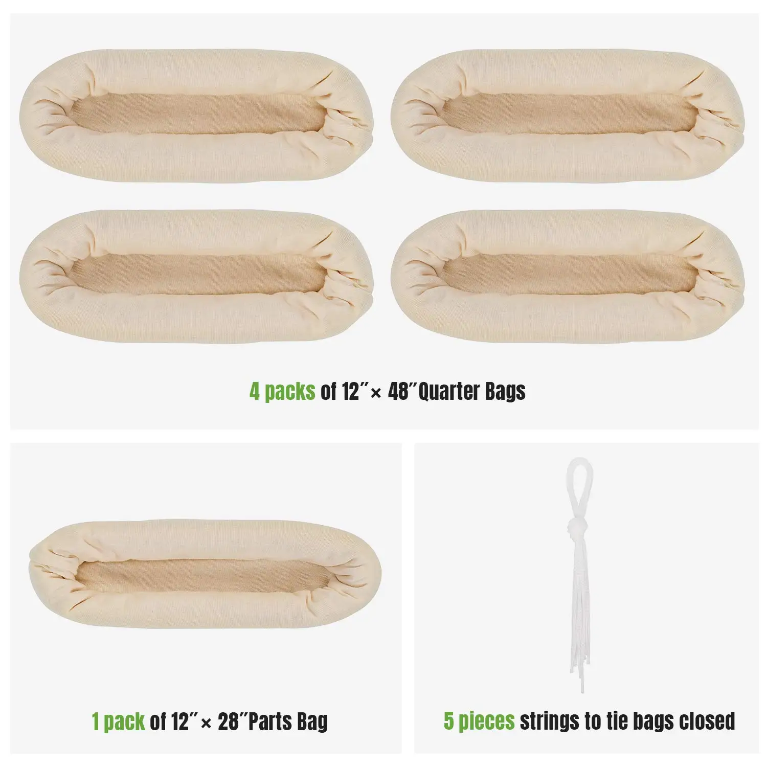 Heavy Duty Reusable Hunting Game Meat Bag 4pcs Quarter Pack Pack Wild