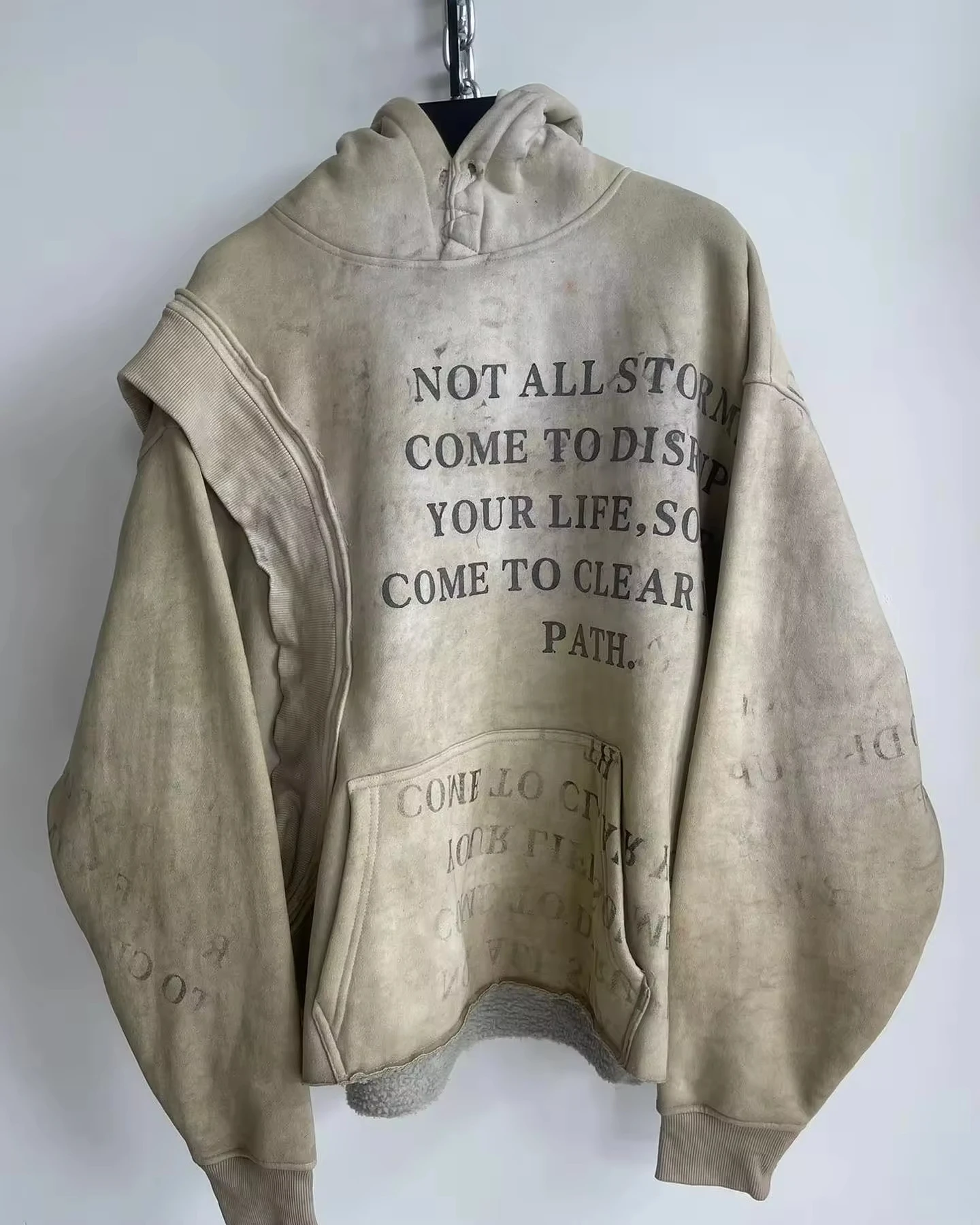 Salati Custom Factory 500gsm Custom LOGO Hoodies DTG Printing Vintage Acid Washed Pullover Hoodie French Terry