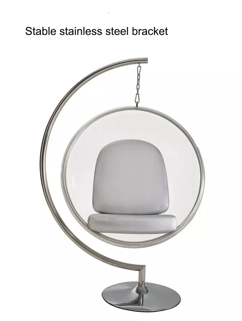 Outdoor Acrylic Egg Chair Swing Hanging Egg Chair Garden Single Swings