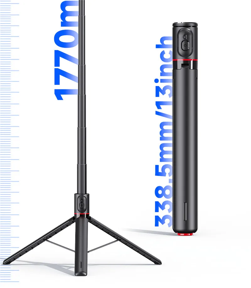 NEW TT01 All-in-one Auto Jump Open Tripod Magnetic Remote Drop Automatically Tripod 1.77m Super Long Rod Selfie Stick