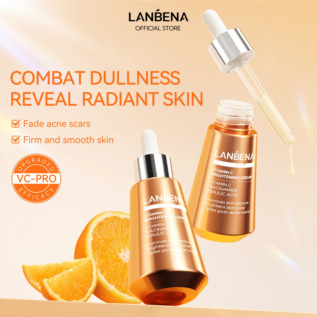 Lanbena New Arrival VC Brightening Serum 30ML Lightening Face Care Skin Serum