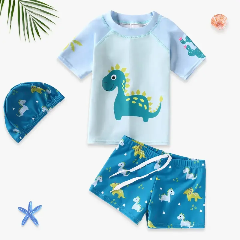 Animal Patterned Costume Thong Trunks Swimsuit for Boys 1-Piece Short Swimwear from China