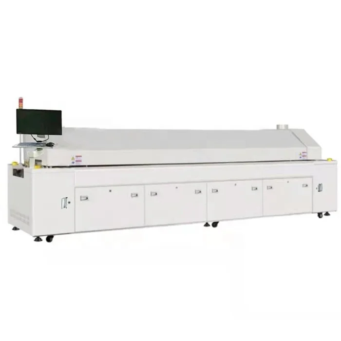 pcb soldering machine with mesh belt and chain large lead free automatic 10/12 zone smt reflow oven cost