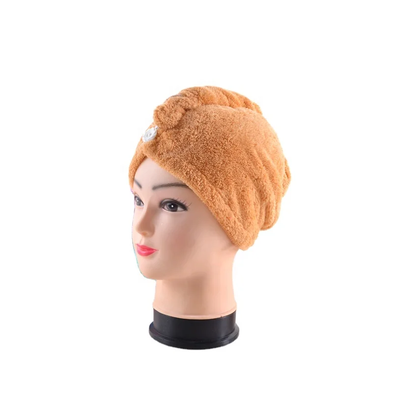 Оптовая продажа тюрбан из кораллового флиса/кораллового бархата премиум-класса микрофибры полотенце твист плюшевый для сушки волос