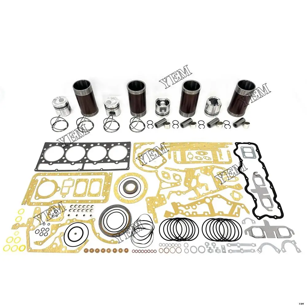 Engine Repair Kit With Piston Rings Liner Gaskets Fit for Caterpillar 3304 Construction Machinery Parts