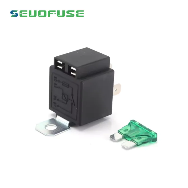 2 Relè Auto 4 Pin 12V 30A SPDT Relè Fusibile On/Off Contatti
