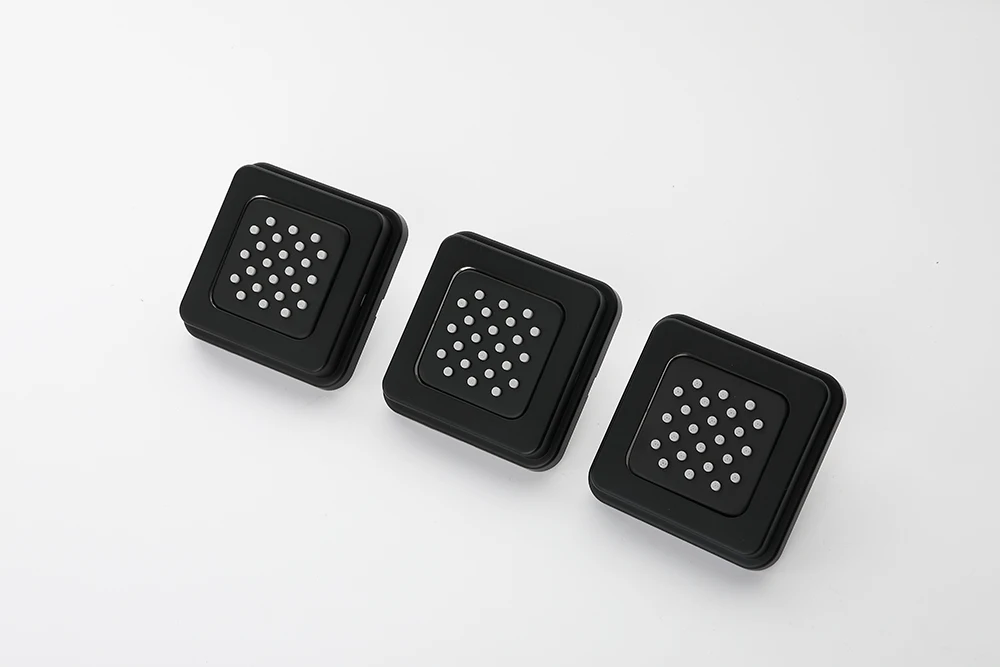 Black Embedded Wall-Mounted Shower Set, Hot and Cold Rotary Switch ...