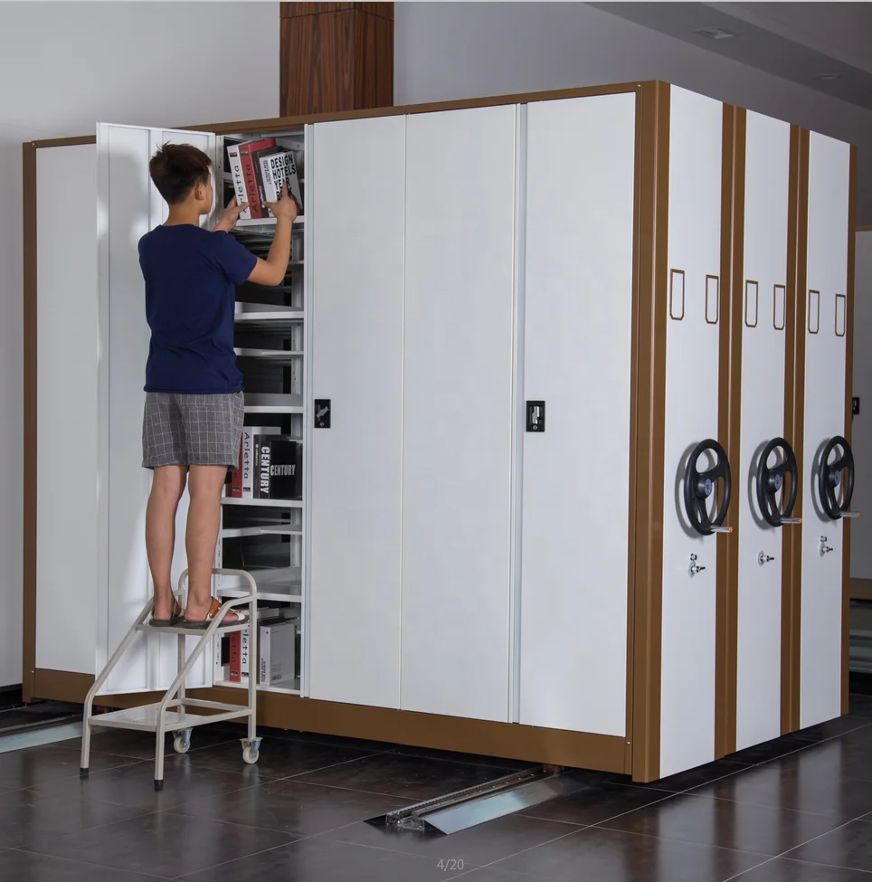 Office Mobile Compactor Storage System Steel Movable Shelving Racks ...