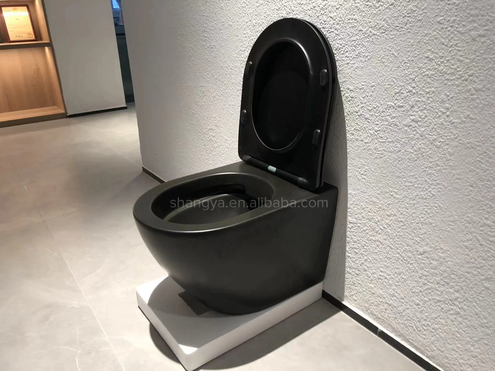 European matt color modern sanitary ware suspendu wc rimless wall mounted toilet bowl grey black ceramic wall hung toilet factory