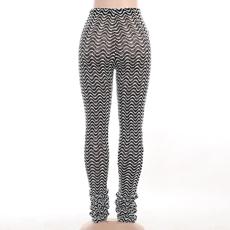 Bomblook Aspt03 Printed In Waves Casual Long Pants Autumn Women Fashion ...