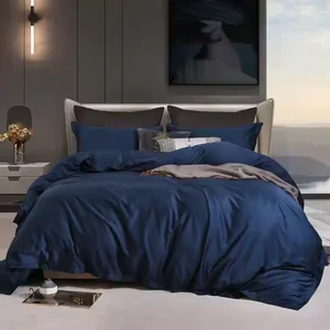 Best Selling Duvet Cover 100% Cotton Luxury Bedding Set Pillowcase Blue Queen Size Bed Duvet Cover Set